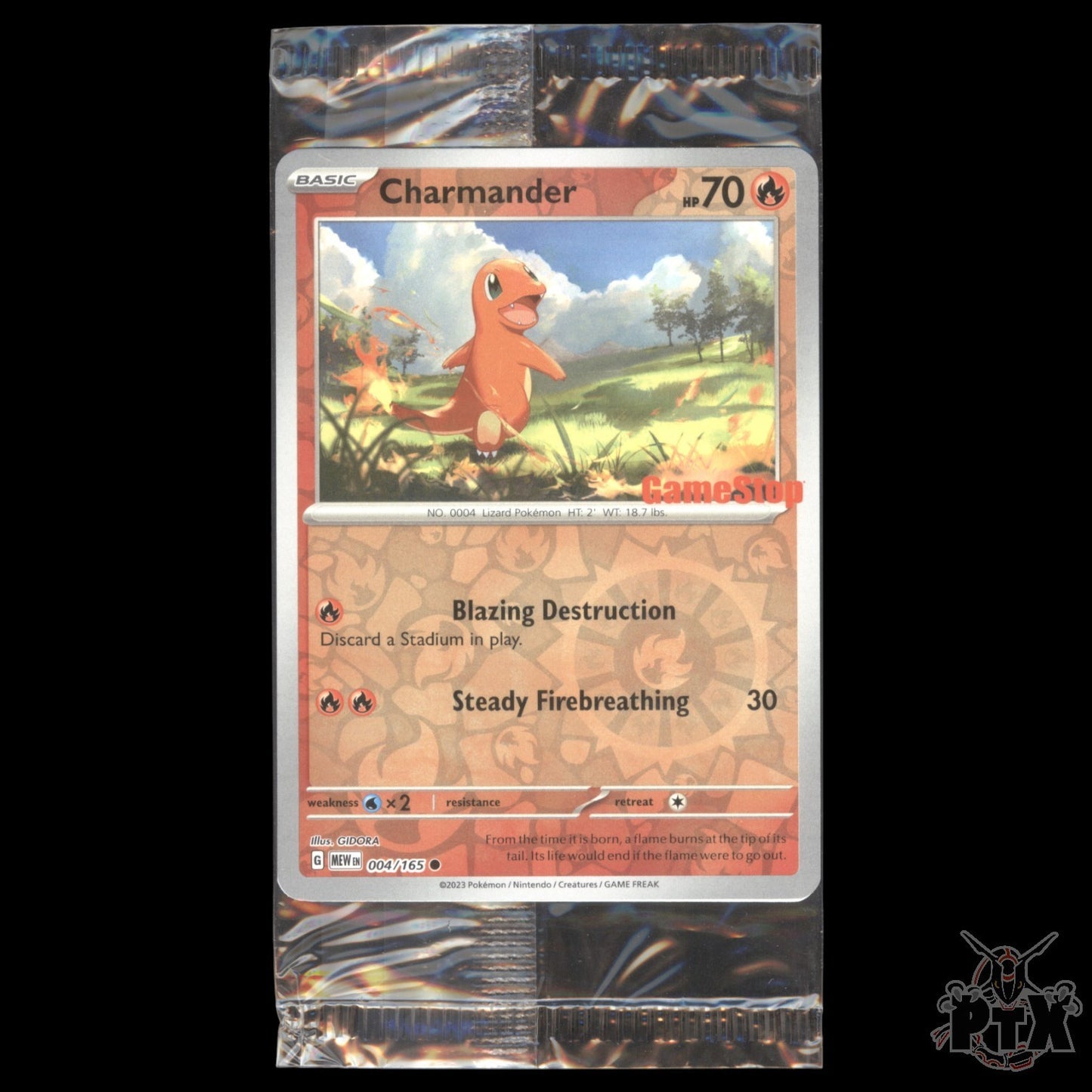 Charmander GameStop Promo #004/165 Sealed Pokemon 2023