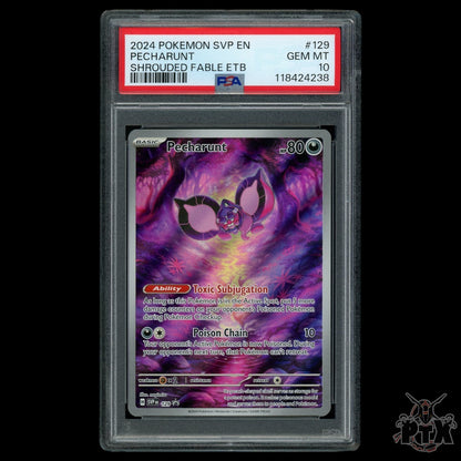 Pecharunt #129 PSA 10 Shrouded Fable Promo Pokemon 2024