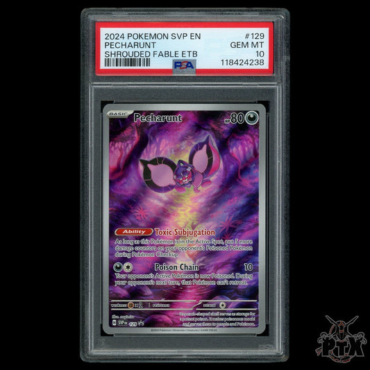 Pecharunt #129 PSA 10 Shrouded Fable Promo Pokemon 2024