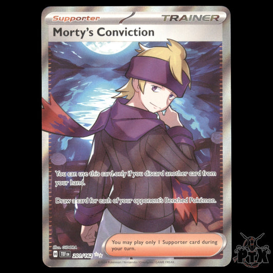 Morty's Conviction #201/162 Temporal Forces NM/Near Mint Pokemon 2024