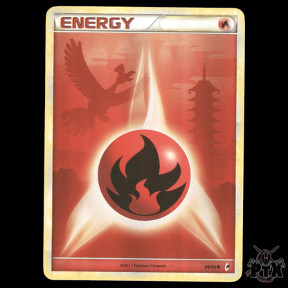 Fire Energy Holo #89/95 Call of Legends LP/MP(Small Crease) Pokemon 2011