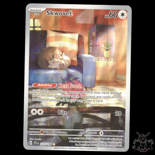 Skwovet #222/198 Scarlet & Violet Base NM/Near Mint Pokemon 2023