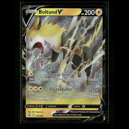 Boltund V 103/264 SWSH08: Fusion Strike NM Pokemon