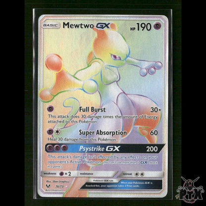 Mewtwo GX (Secret) 76/73 Shining Legends NM Pokemon