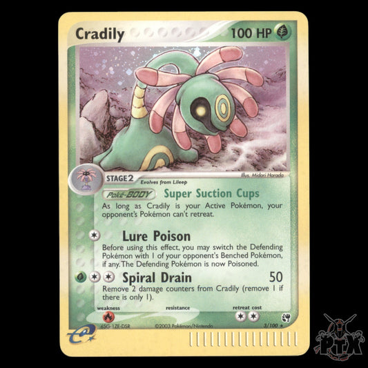 Cradily Holo #3/100 EX Sandstorm NM/Near Mint Pokemon 2003