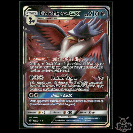 Honchkrow GX 109/214 SM - Unbroken Bonds NM Pokemon