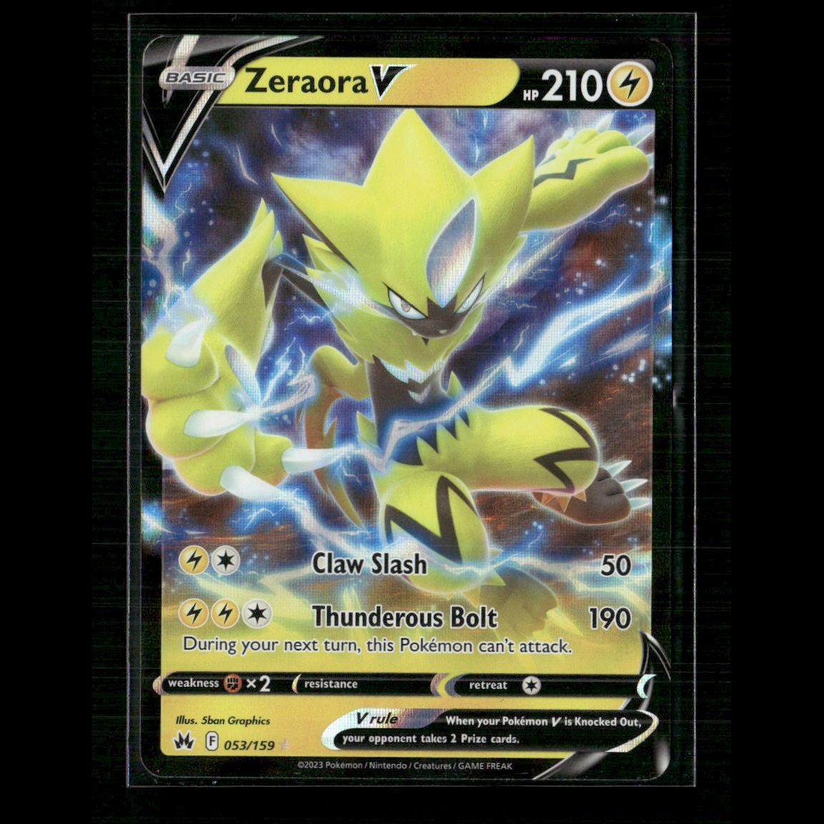 Zeraora V 053/159 SWSH: Crown Zenith NM Pokemon