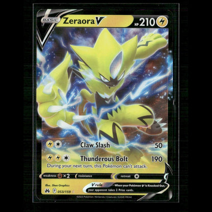 Zeraora V 053/159 SWSH: Crown Zenith NM Pokemon