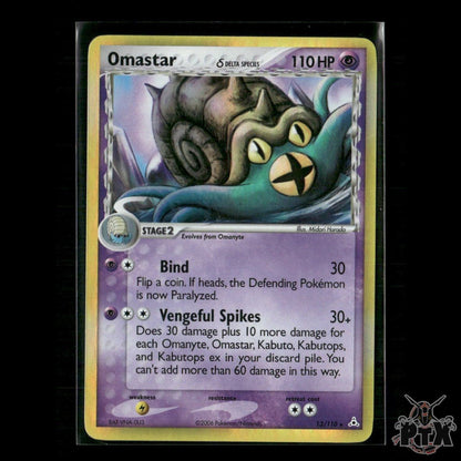 Omastar Holo 13/110 EX Holon Phantoms NM Pokemon