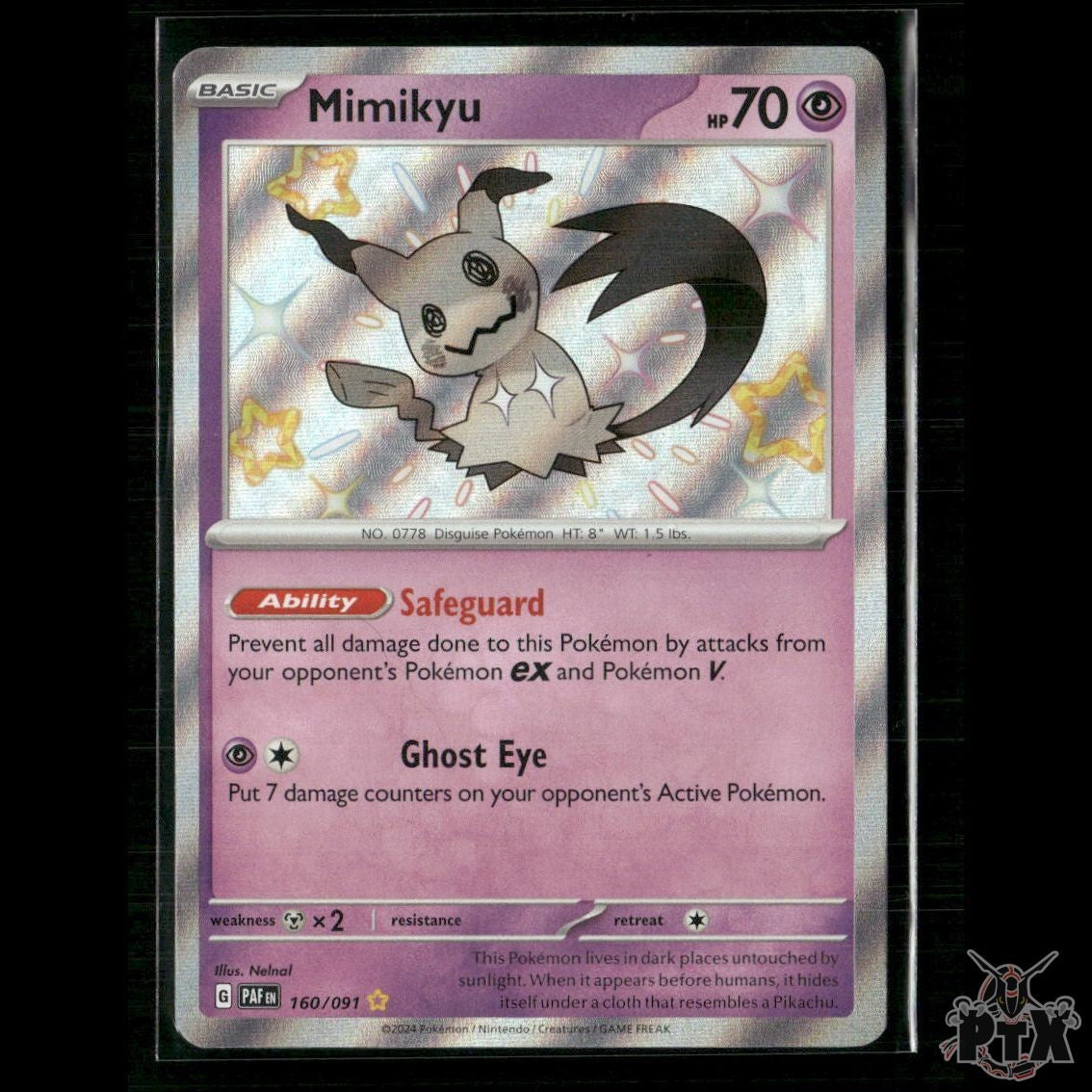 Mimikyu 160/091 SV: Paldean Fates NM Pokemon