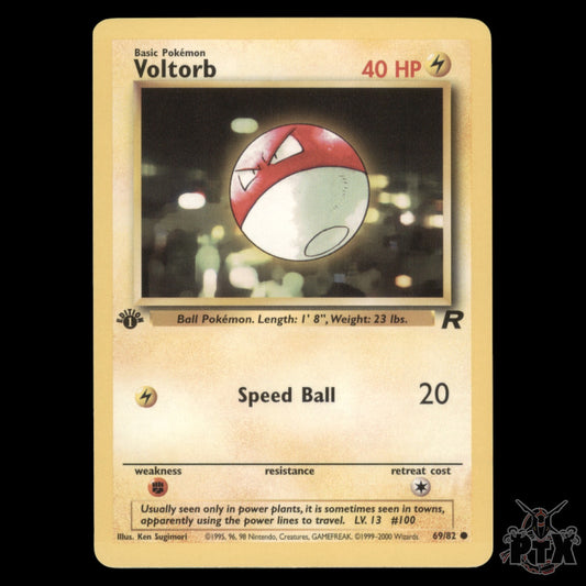Voltorb #69/82 1st Edition Team Rocket NM/Near Mint Pokemon 2000