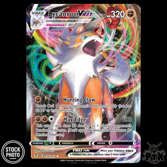 Lycanroc VMAX #092/203 Evolving Skies NM/Near Mint Pokemon 2021