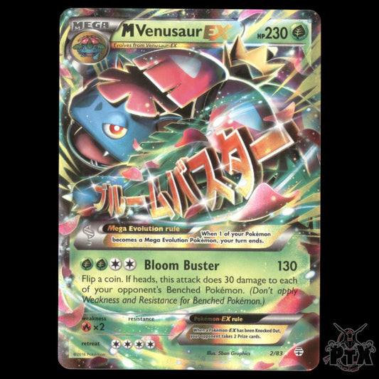 M Venusaur EX #2/83 Generations HP/Heavily Played Pokemon 2016