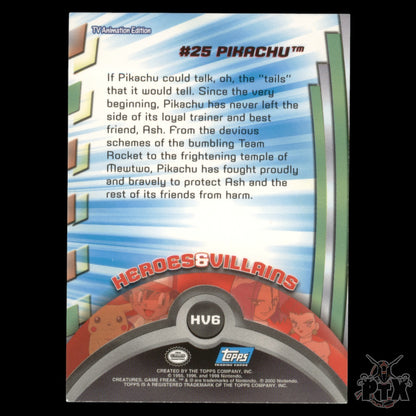 Topps Pikachu HV6 Foil Series 1 Pokemon 2000