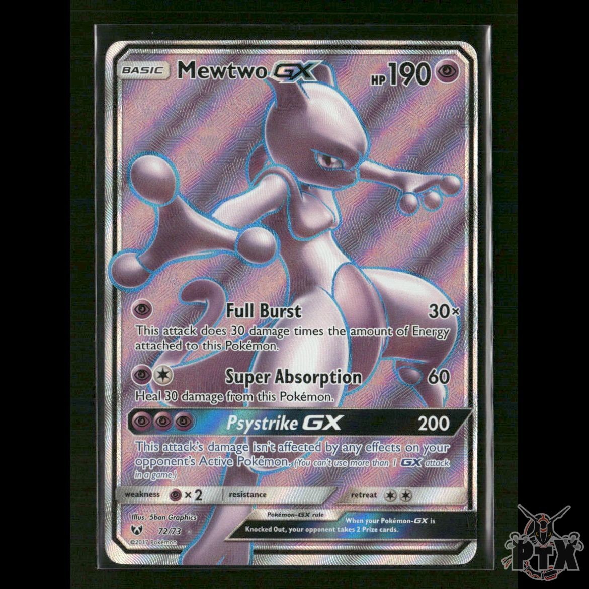 Mewtwo GX (Full Art) 72/73 Shining Legends NM Pokemon