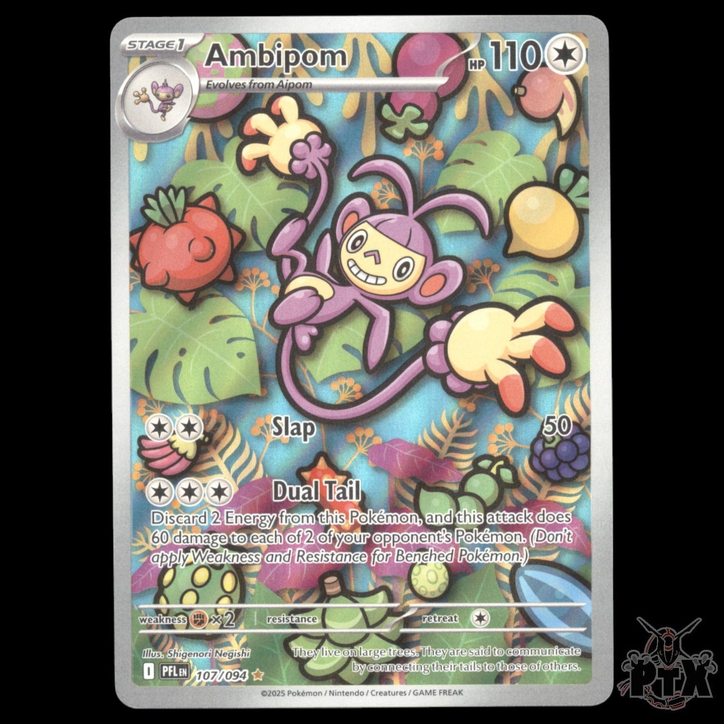 Ambipom #107/094 Phantasmal Flames NM/Near Mint Pokemon 2025