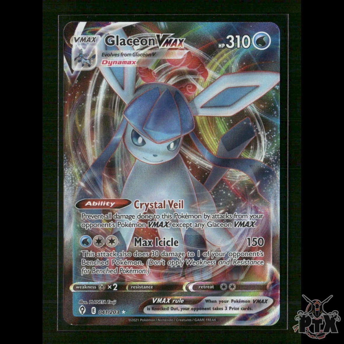Glaceon VMAX 041/203 SWSH07: Evolving Skies NM Pokemon