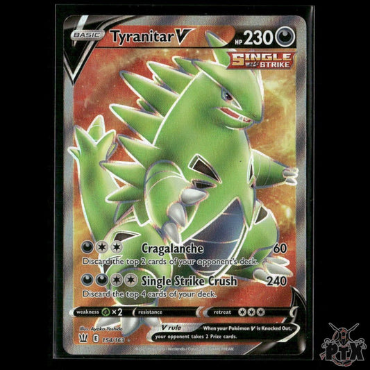 Tyranitar V (Full Art) 154/163 SWSH05: Battle Styles NM Pokemon
