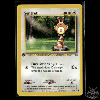 Sentret 71/111 1st Edition Neo Genesis LP Pokemon