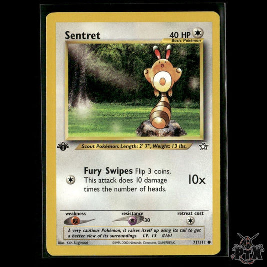 Sentret 71/111 1st Edition Neo Genesis LP Pokemon