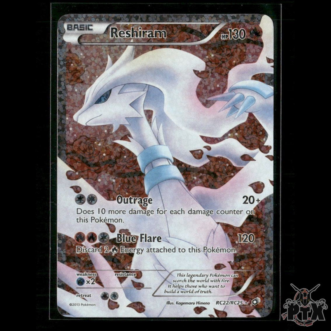 Reshiram (Full Art) RC22/RC25 Legendary Treasures: Radiant Collection NM Pokemon