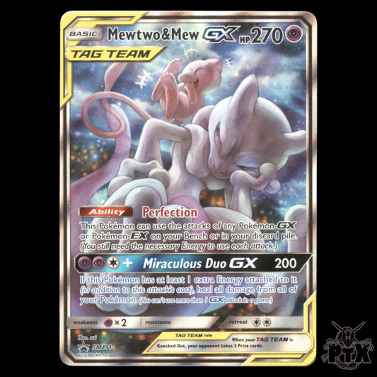 Mewtwo & Mew GX #SM191 Sun & Moon Promo NM/Near Mint Pokemon 2019