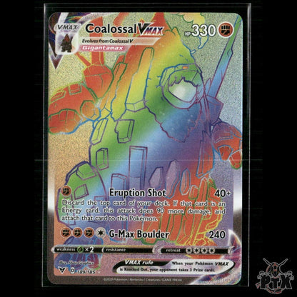 Coalossal VMAX (Secret) 189/185 SWSH04: Vivid Voltage NM Pokemon
