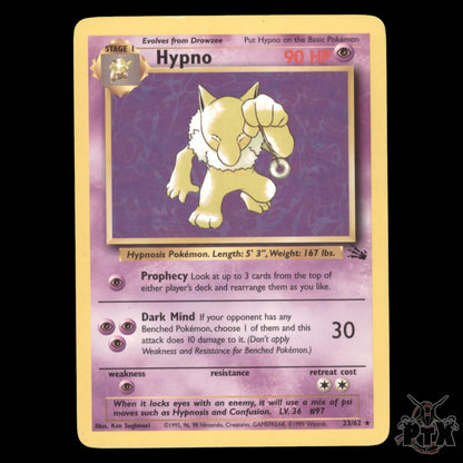 Hypno #23/62 Fossil LP/Lightly Played Pokemon 1999