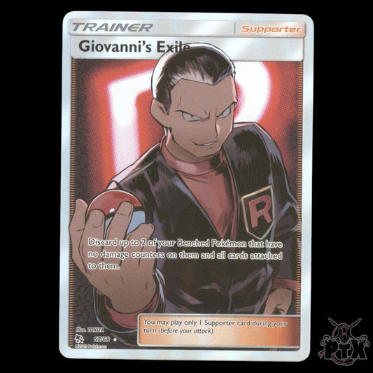 Giovanni Exile #67/68 Hidden Fates NM/Near Mint Pokemon 2019