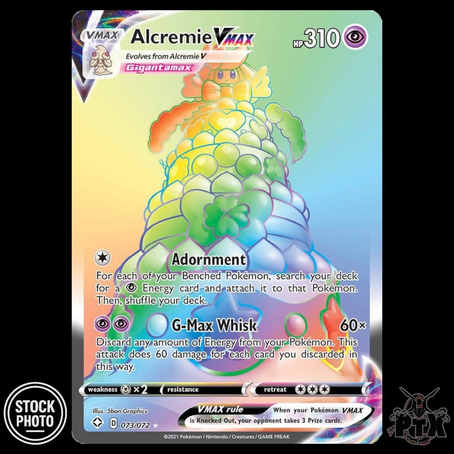 Alcremie VMAX #073/072 Shining Fates NM/Near Mint Pokemon 2021