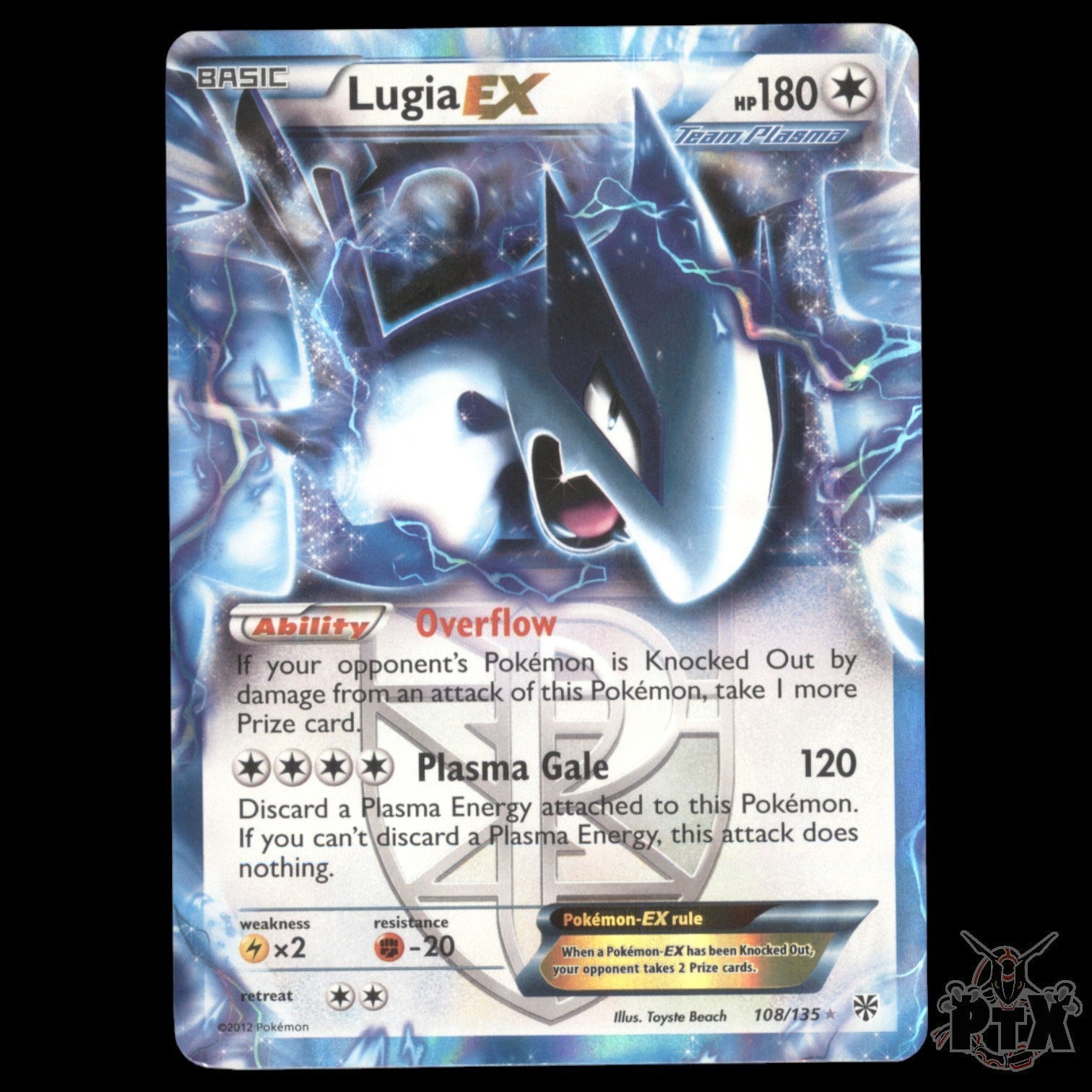 Lugia EX #108/135 Plasma Storm LP/Lightly Played Pokemon 2012