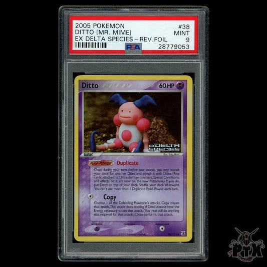 Ditto Reverse Holo #38/113 PSA 9 EX Delta Species Pokemon 2005