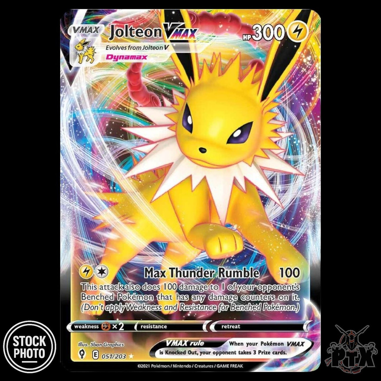 Jolteon VMAX #051/203 Evolving Skies NM/Near Mint Pokemon 2021
