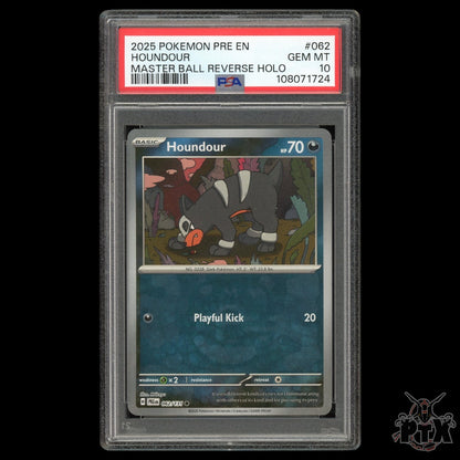 Houndour Masterball #62/131 PSA 10 Prismatic Evolutions Pokemon 2025