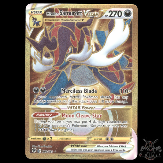 Hisuian Samurott VSTAR 209/189 SWSH10: Astral Radiance NM Pokemon