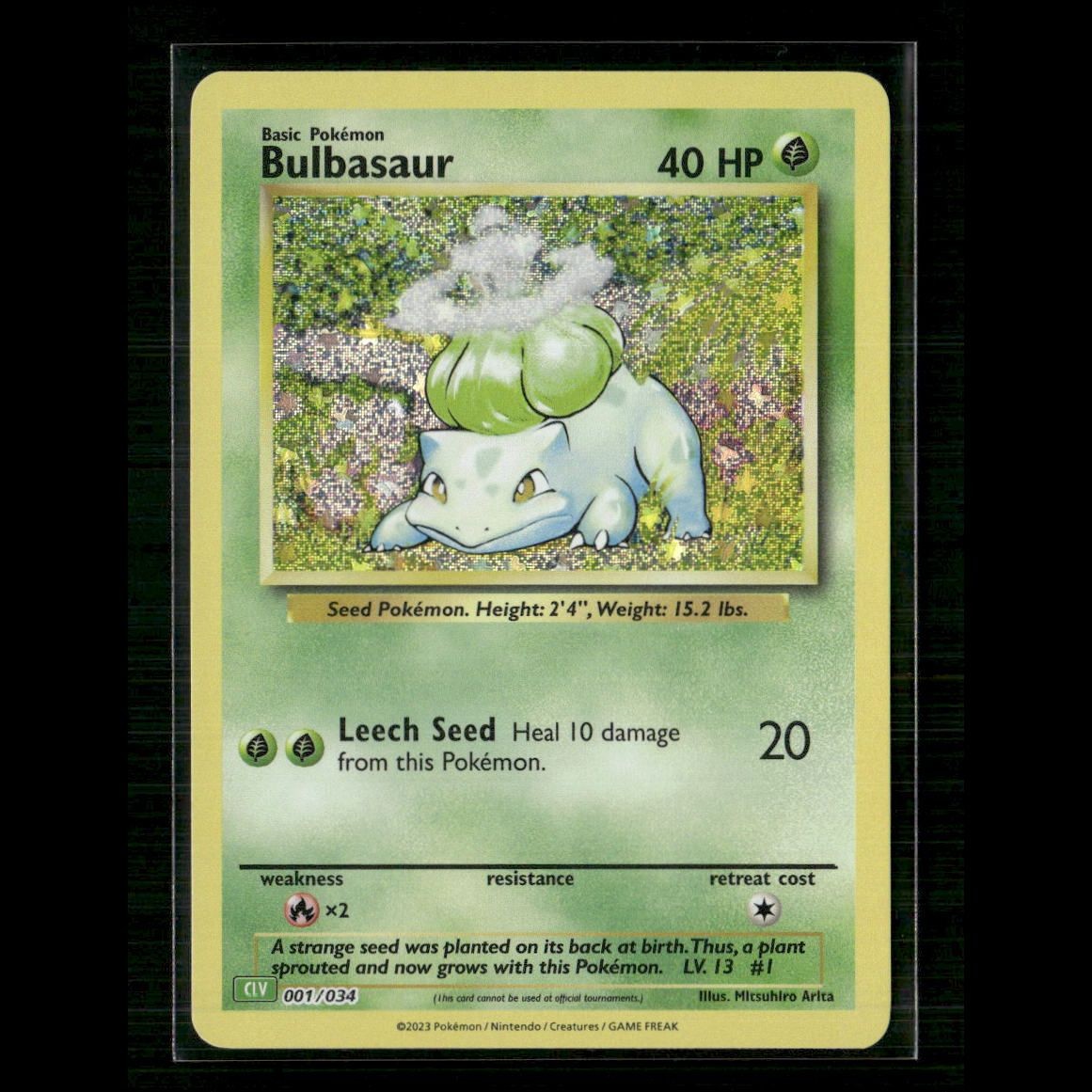Bulbasaur 001/034 Trading Card Game Classic NM Pokemon