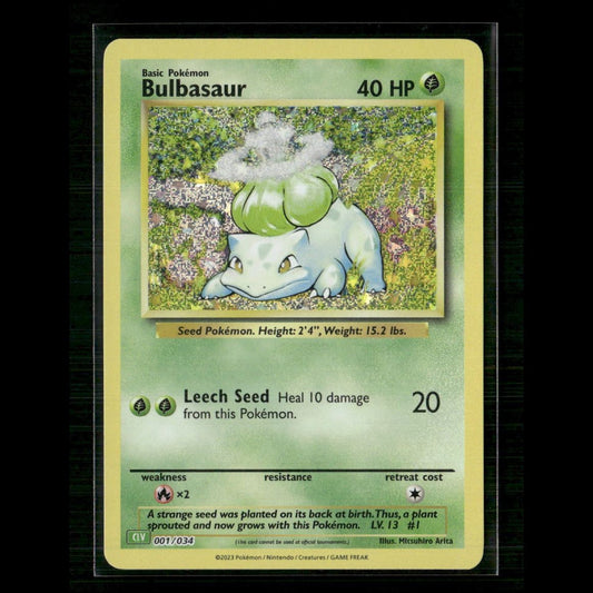 Bulbasaur 001/034 Trading Card Game Classic NM Pokemon