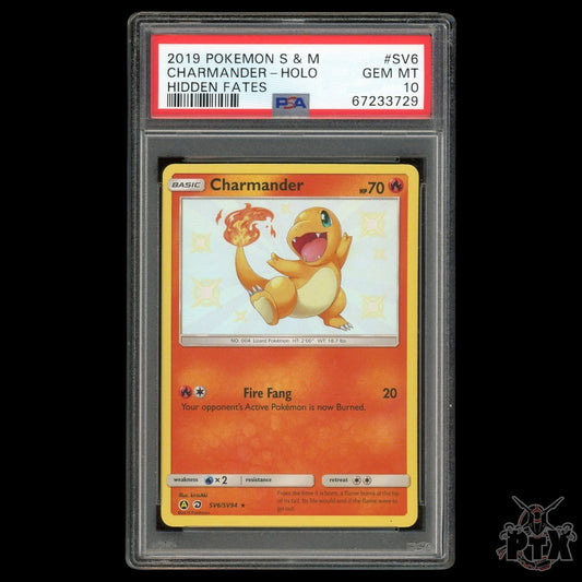 Charmander SV6/SV94 PSA 10 Hidden Fates Pokemon 2019