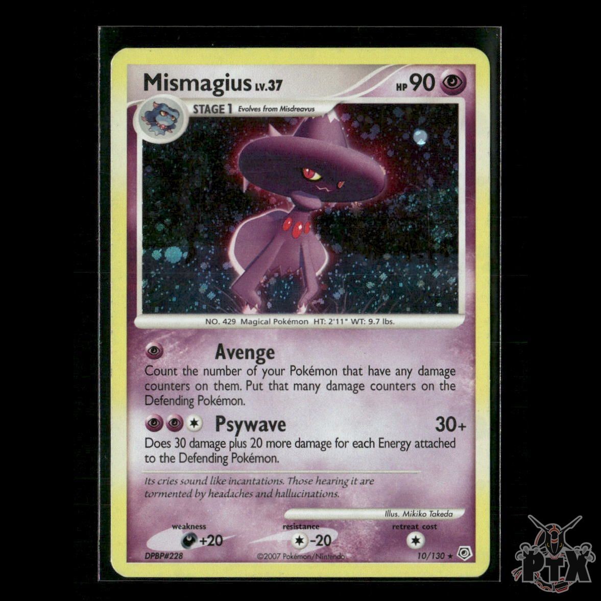 Mismagius Holo 10/130 Diamond and Pearl MP Pokemon