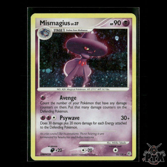 Mismagius Holo 10/130 Diamond and Pearl MP Pokemon