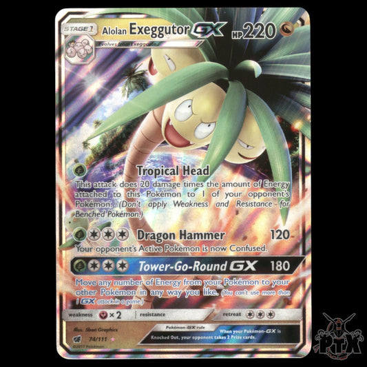 Alolan Exeggutor GX #74/111 Crimson Invasion NM/Near Mint Pokemon 2017