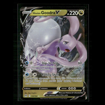 Hisuian Goodra V 135/196 SWSH11: Lost Origin NM Pokemon
