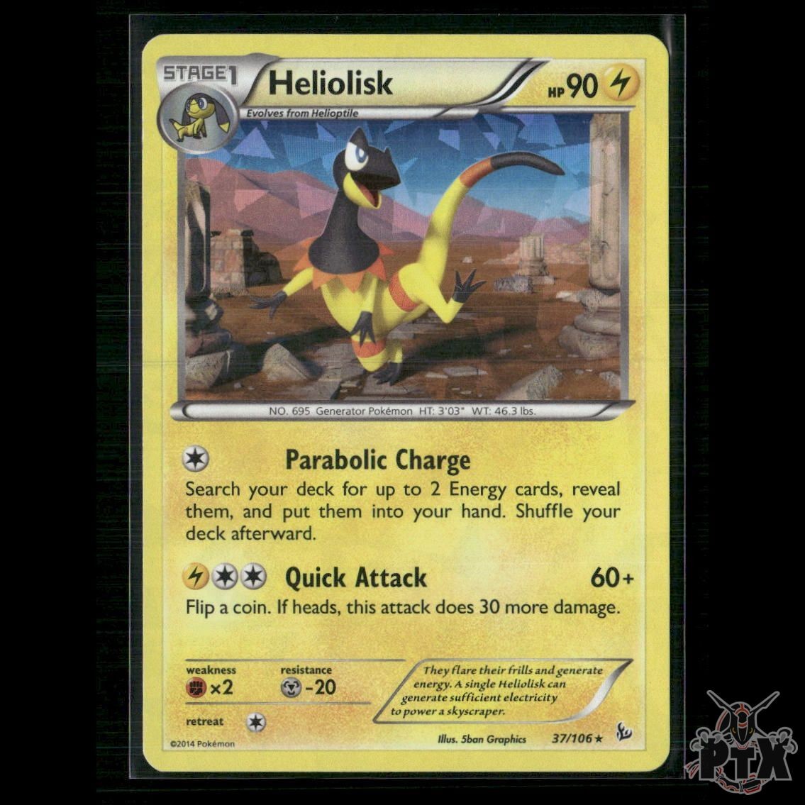 Heliolisk (XY Flashfire) 037/106 Deck Exclusives LP Pokemon