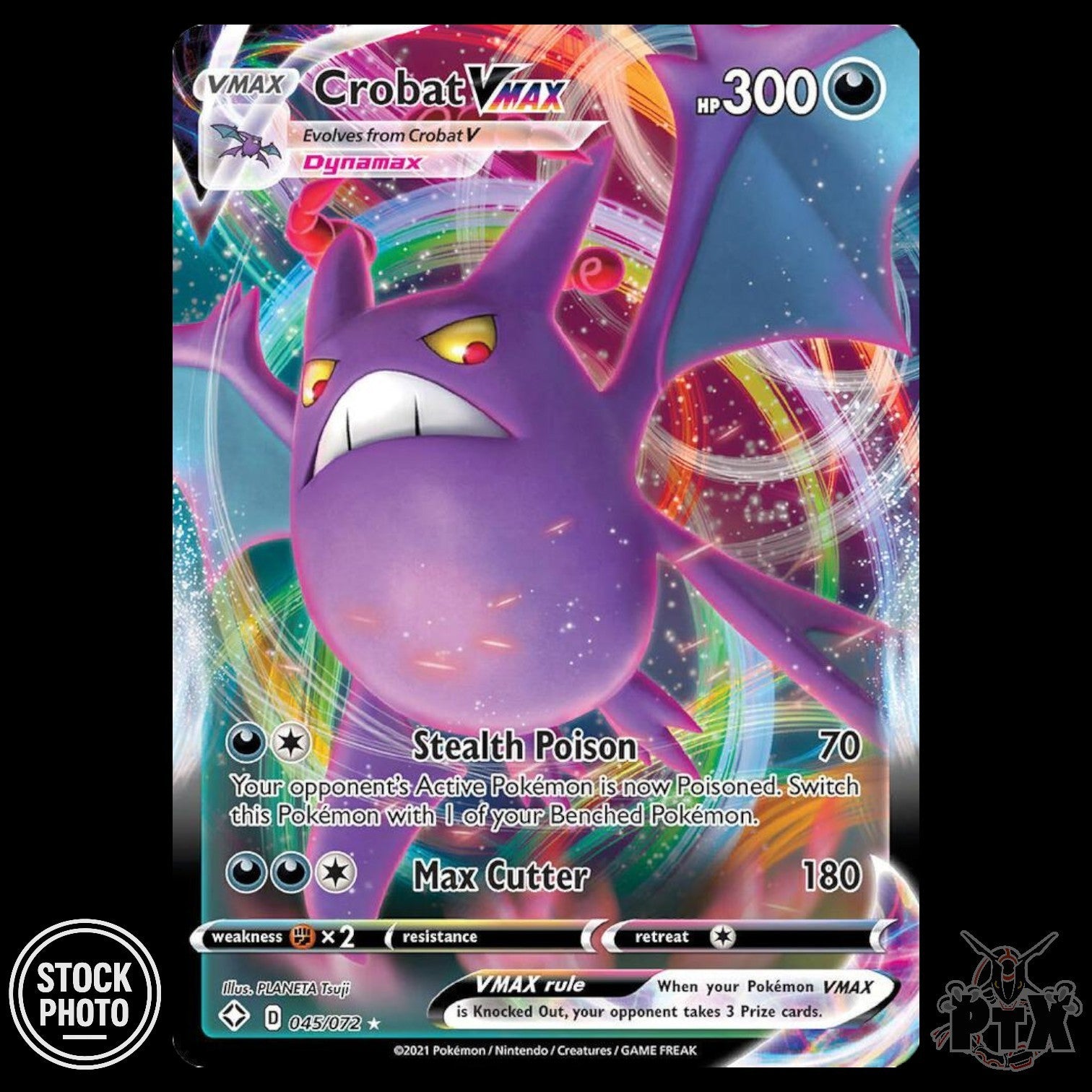 Crobat VMAX #045/072 Shining Fates NM/Near Mint Pokemon 2021