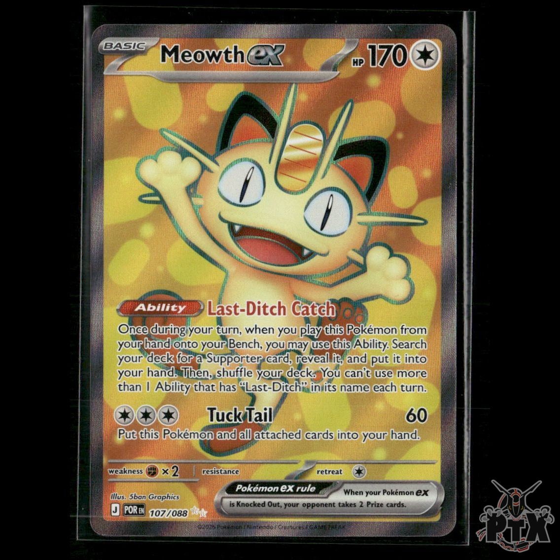 Meowth ex 107/088 ME03: Perfect Order NM Pokemon
