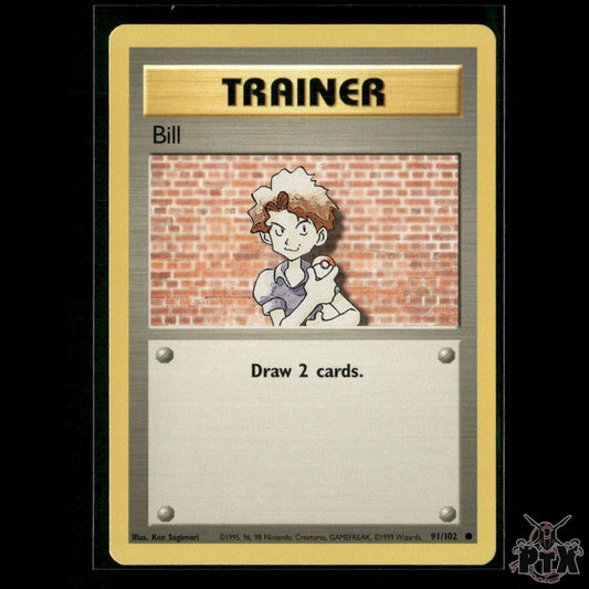 Bill 91/102 Base Set LP Pokemon