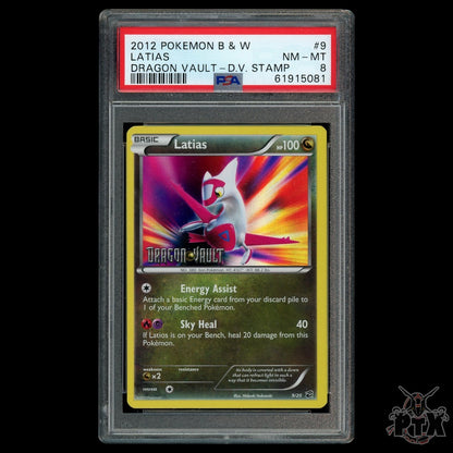 Latias Holo Stamped #9/20 PSA 8 Dragon Vault Pokemon 2012
