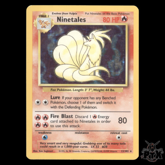 Ninetales Holo #12/102 Base Set Lightly Played Pokemon 1999
