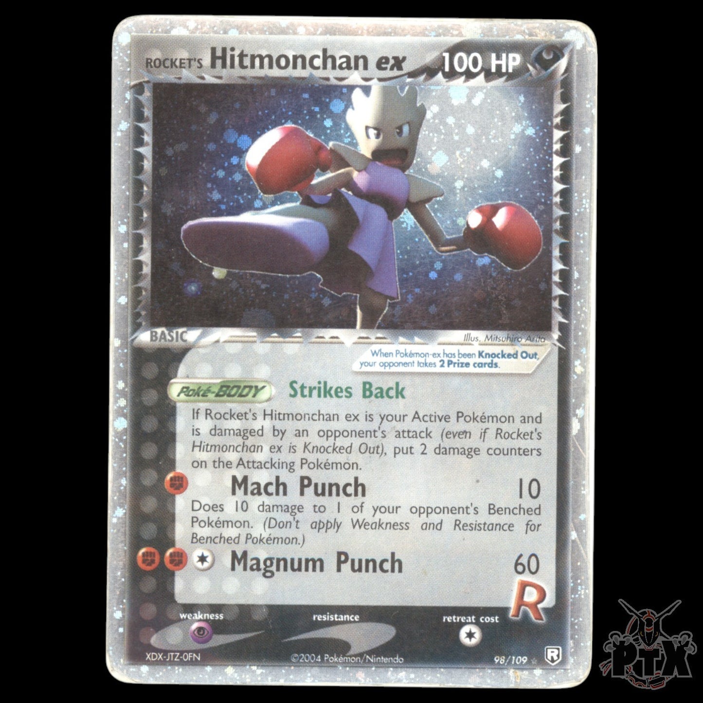 Rocket's Hitmonchan ex #98/109 Team Rocket Returns HP/Heavily Played Pokemon