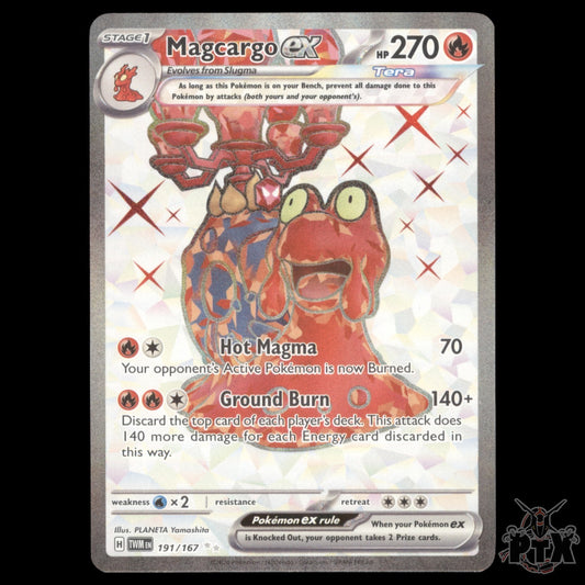 Magcargo ex #191/167 Twilight Masquerade NM/Near Mint Pokemon 2024